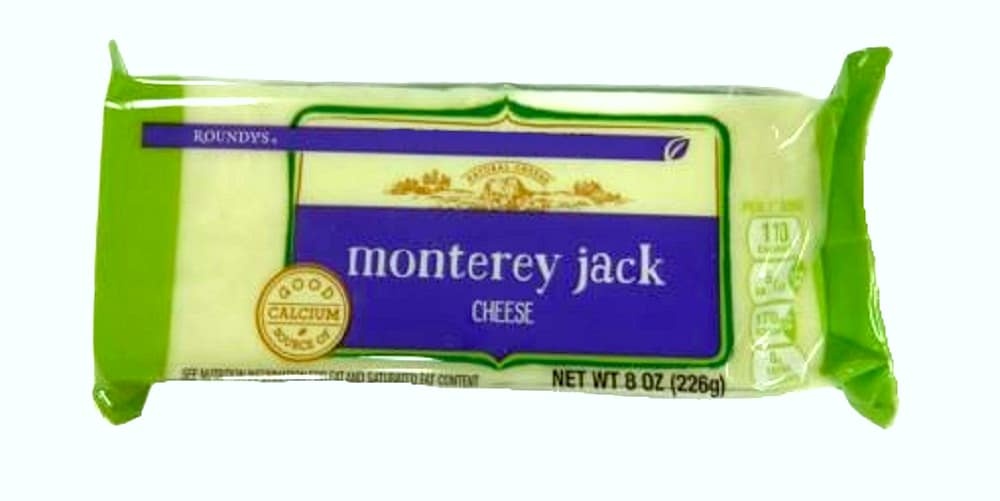 slide 1 of 2, Roundy's Monterey Jack Cheese Block, 8 oz