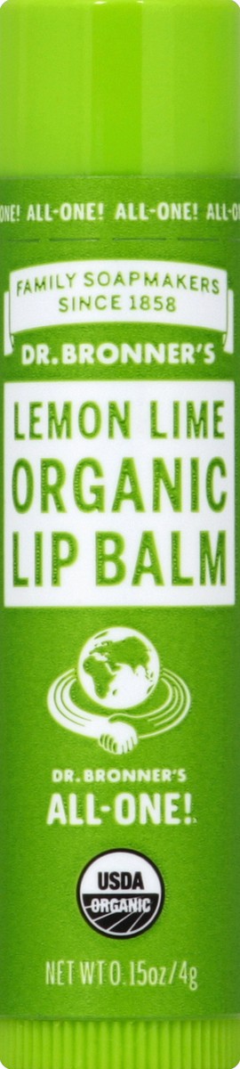 slide 2 of 3, Dr. Bronner's Organic Lip Balm - Lemon Lime, 0.15 oz