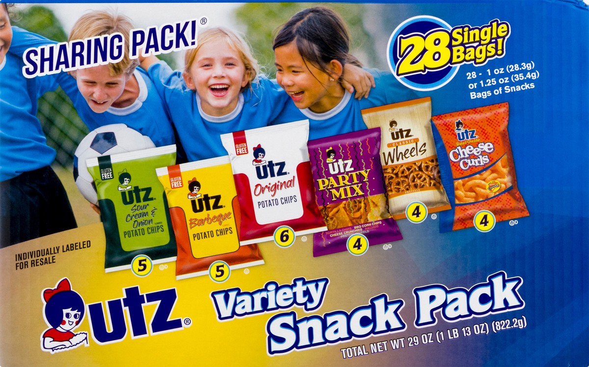 slide 6 of 7, Utz 28 ct Utz Snack Pack Variety Box, 28 ct