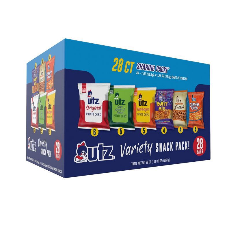 slide 1 of 7, Utz 28 ct Utz Snack Pack Variety Box, 28 ct