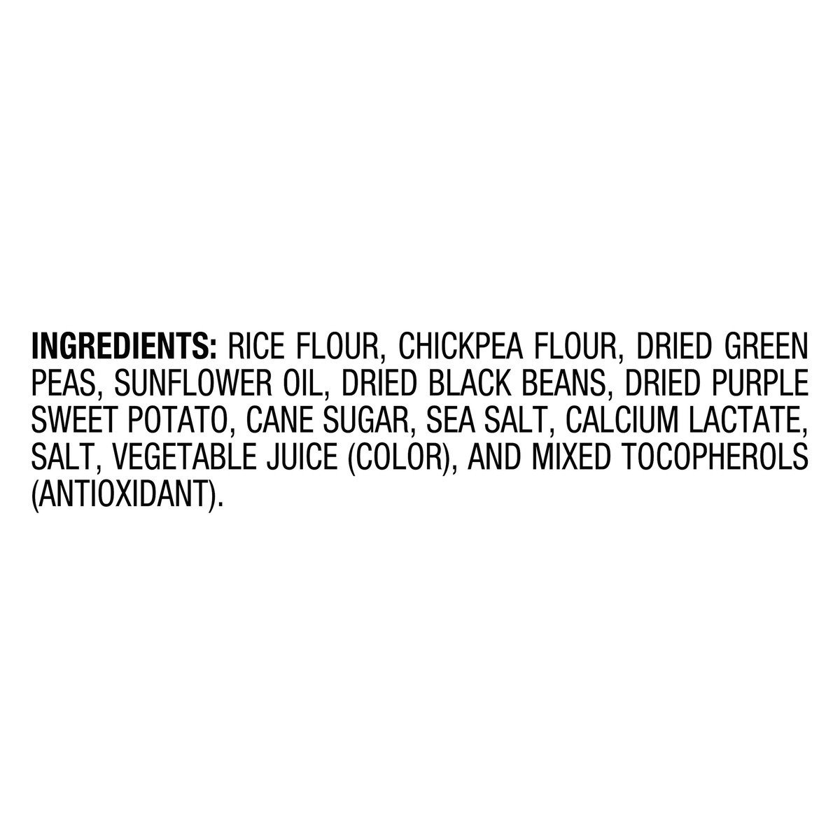 slide 8 of 9, Off the Eaten Path Chickpea Veggie Crisps Veggie & Rice Crisps Rice Chickpeas Black Beans & Purple Sweet Potato 6 1/4 Oz, 6.25 oz