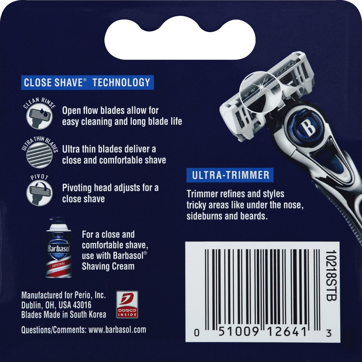 slide 6 of 6, Barbasol Ultra 6 Plus Men's Razor Cartridges, 4 ct