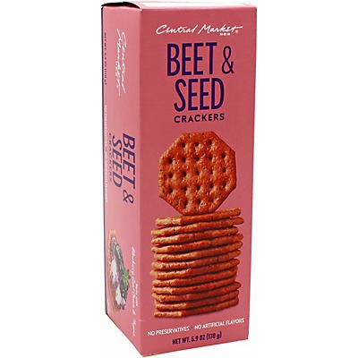 slide 1 of 1, Central Market Beet & Seed Crackers, 5.9 oz