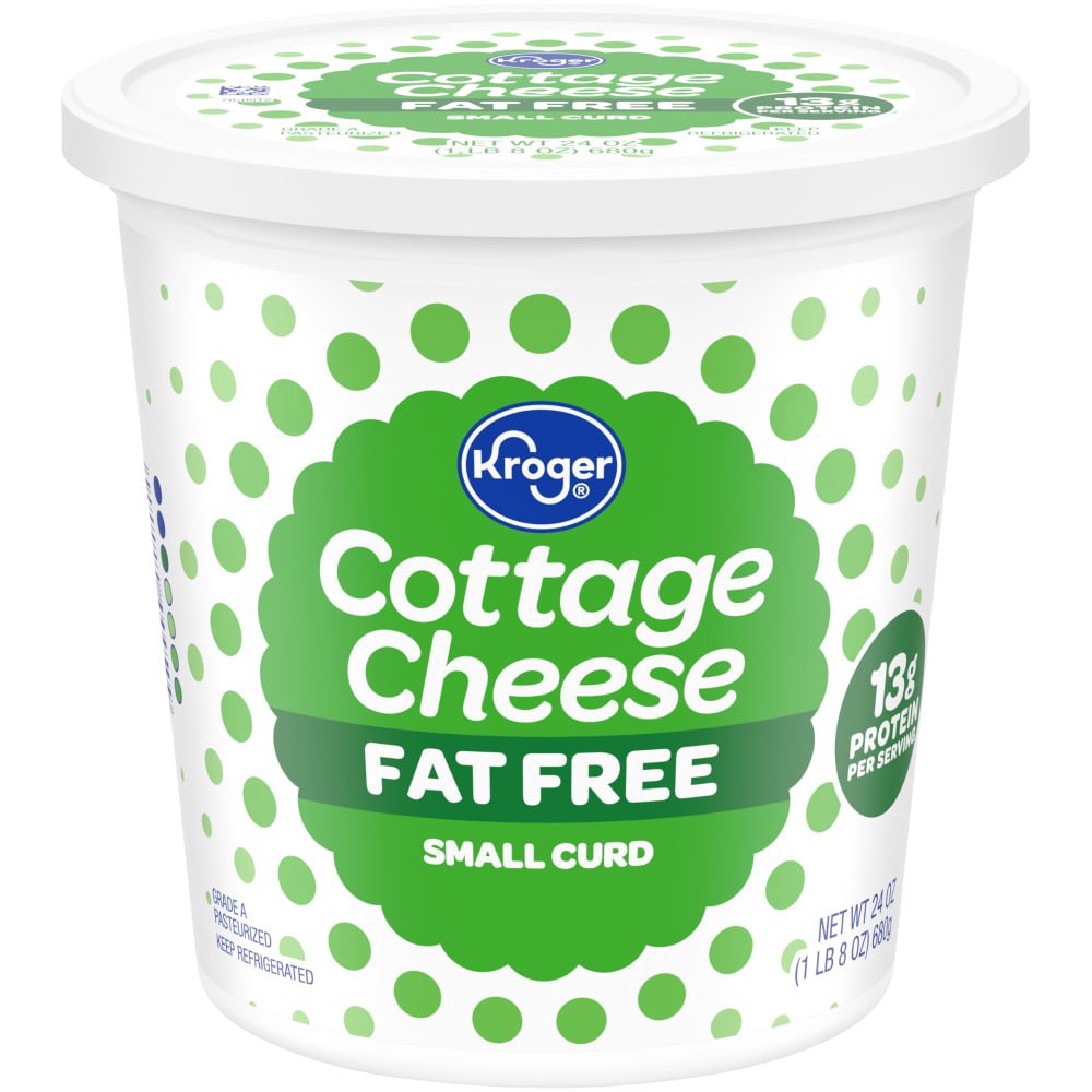 slide 4 of 5, Kroger Fat Free Small Curd Cottage Cheese, 24 oz