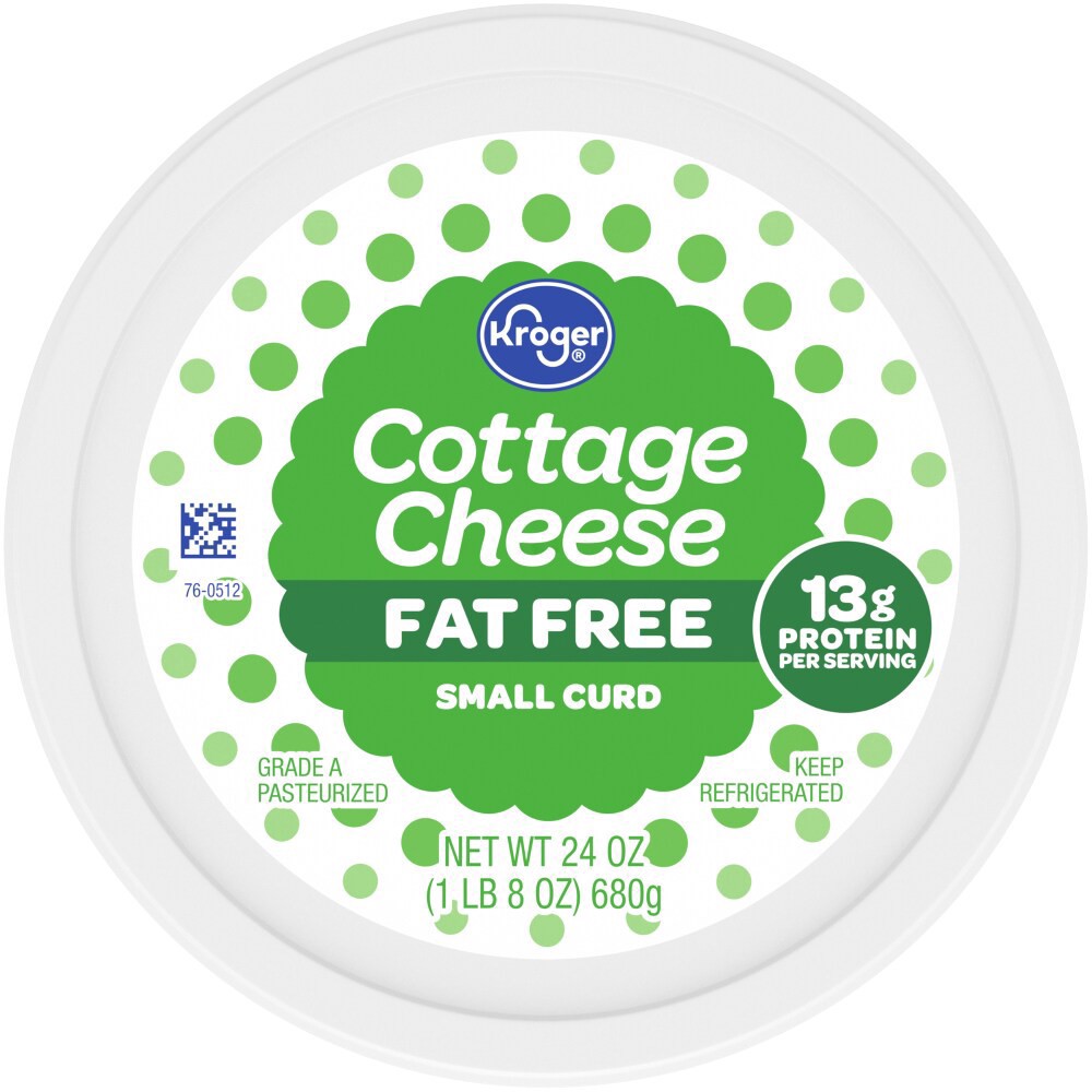 slide 2 of 5, Kroger Fat Free Small Curd Cottage Cheese, 24 oz