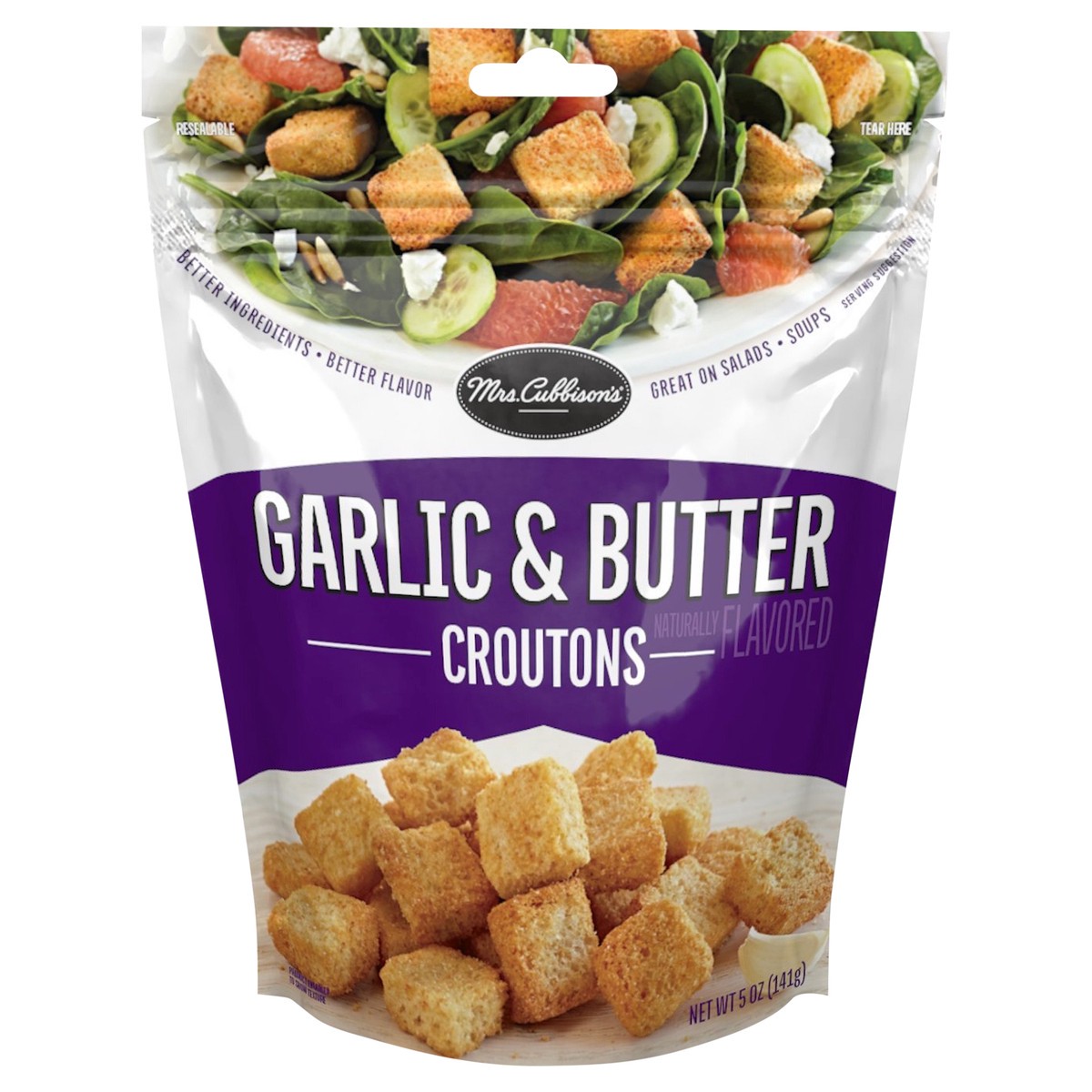 slide 1 of 3, Mrs. Cubbison's Butter & Garlic Croutons 5 oz, 5 oz