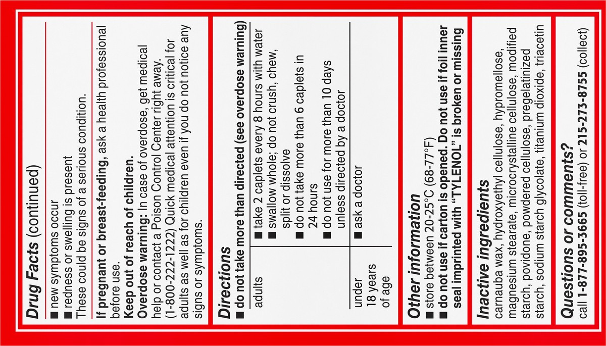 slide 8 of 11, Tylenol 8 Hour Arthritis Pain Relief Extended-Release Tablets, 650 mg Acetaminophen, Joint Pain Reliever & Fever Reducer Medicine, Oral Pain Reliever for Arthritis & Joint Pain, 225 Count, 225 ct