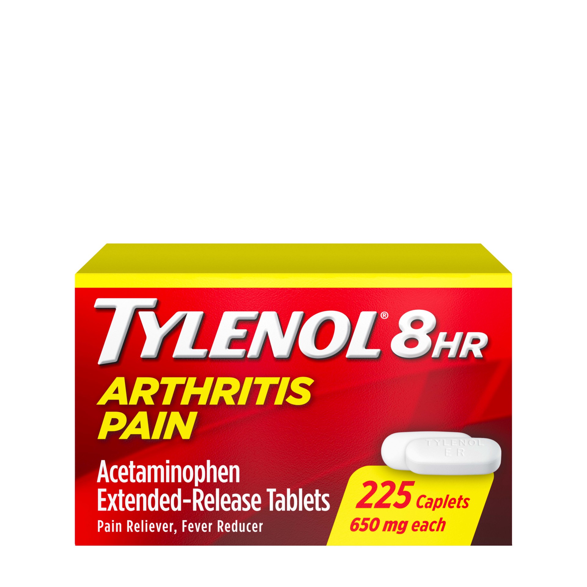 slide 1 of 11, Tylenol 8 Hour Arthritis Pain Relief Extended-Release Tablets, 650 mg Acetaminophen, Joint Pain Reliever & Fever Reducer Medicine, Oral Pain Reliever for Arthritis & Joint Pain, 225 Count, 225 ct