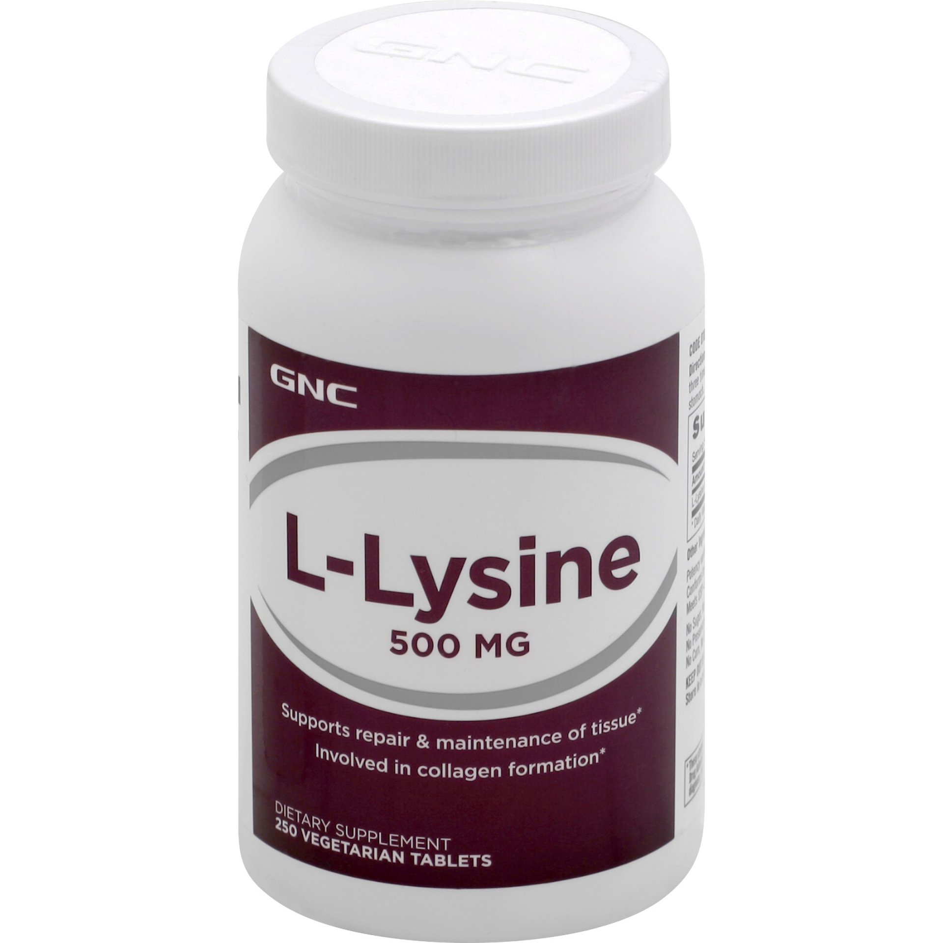 slide 1 of 1, GNC L-Lysine 500 mg, 250 ct