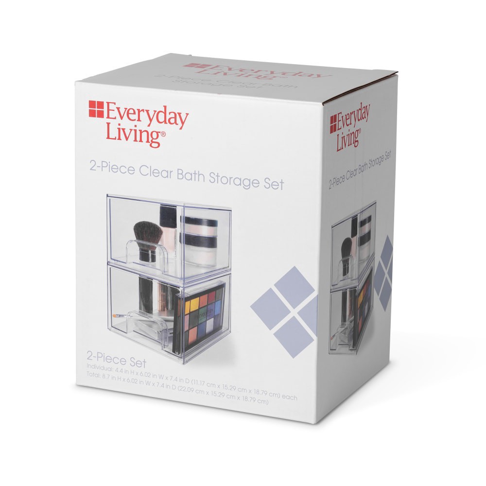 slide 2 of 2, Everyday Living 2 Piece Makeup Organizer, 1 ct