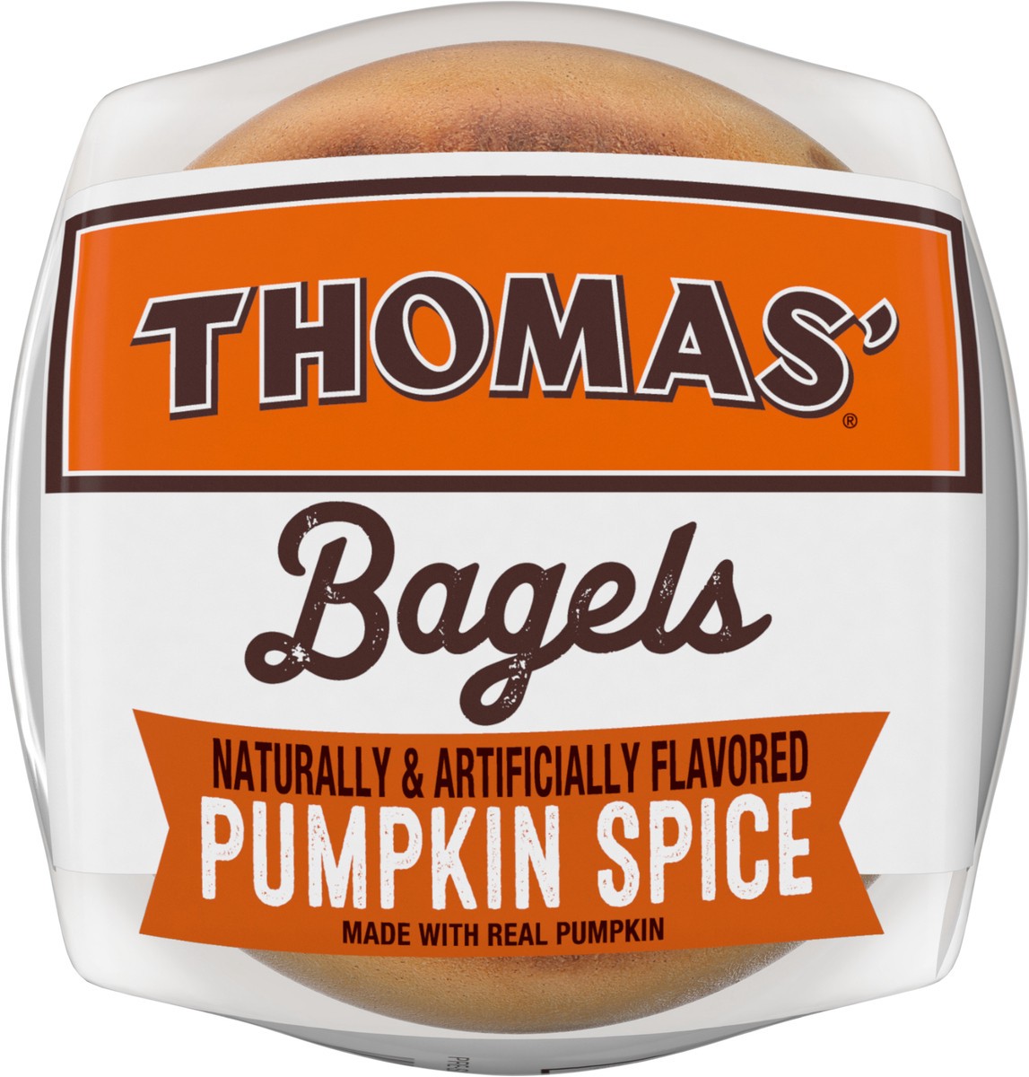 slide 8 of 12, Entenmann's Thomas' Pumpkin Spice Pre-sliced Bagels, 6 count, 19 oz, 6 ct; 19 oz