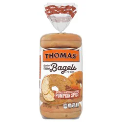 Thomas' Pumpkin Spice Bagels, 6 count, Bagels, 19 oz Bag