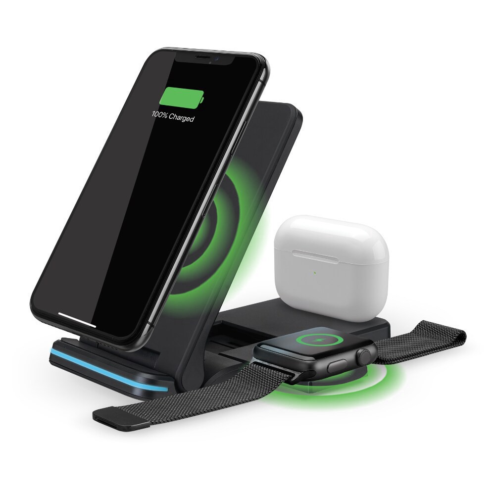slide 2 of 6, Ilive Iacq491B 3-In-1 Wireless Charging Stand, 1 ct