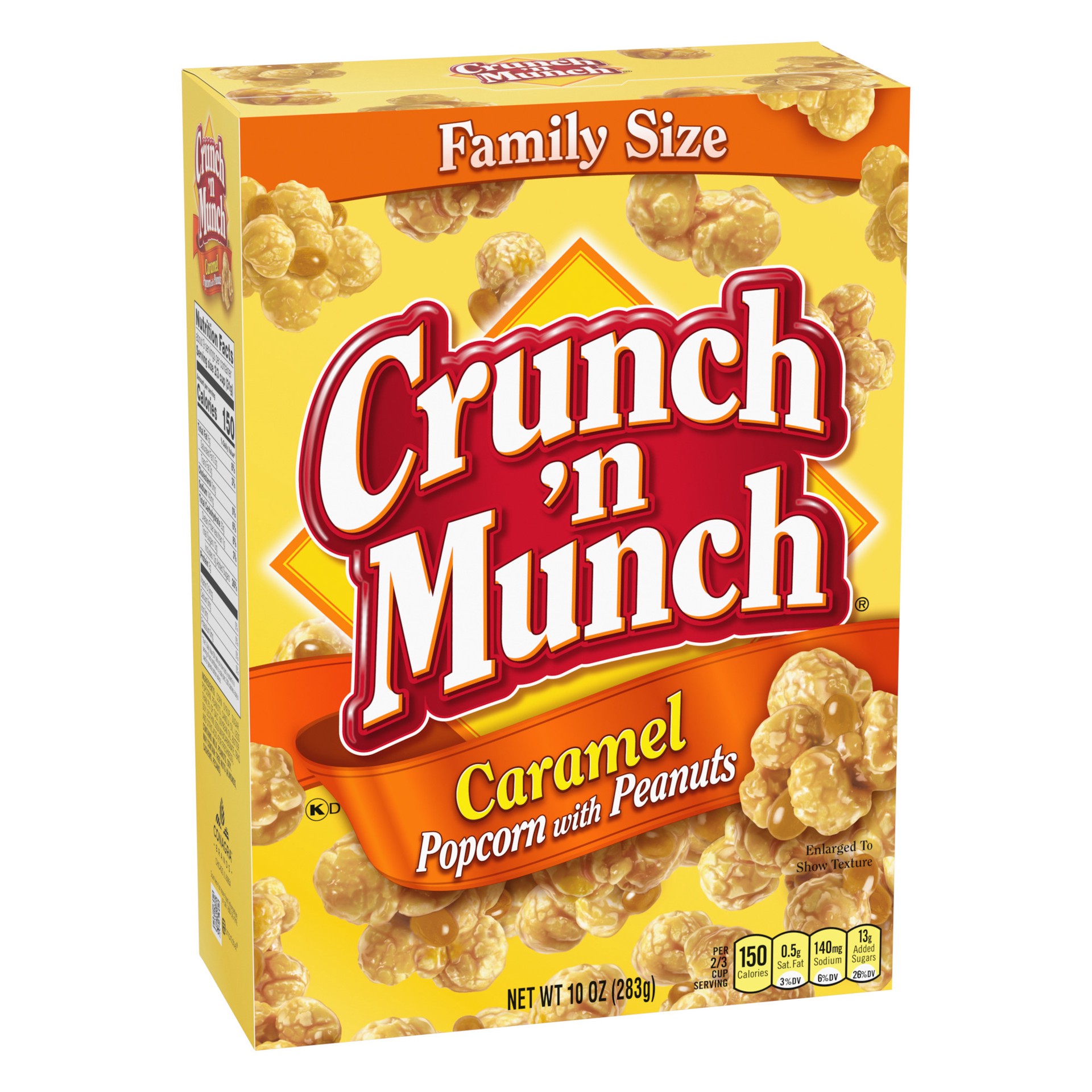 slide 4 of 5, Crunch 'n Munch Family Size Caramel Popcorn with Peanuts 10 oz, 10 oz