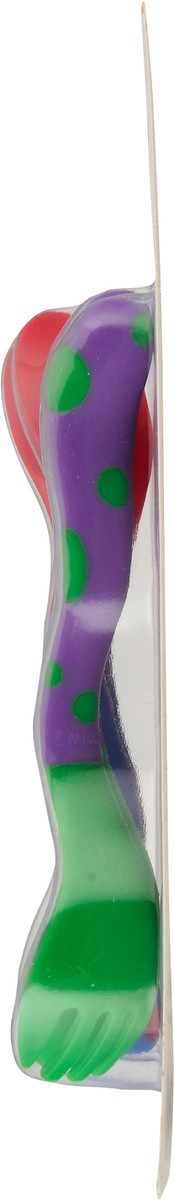 slide 3 of 10, Nuby Fork and Spoon Set, 4 ct