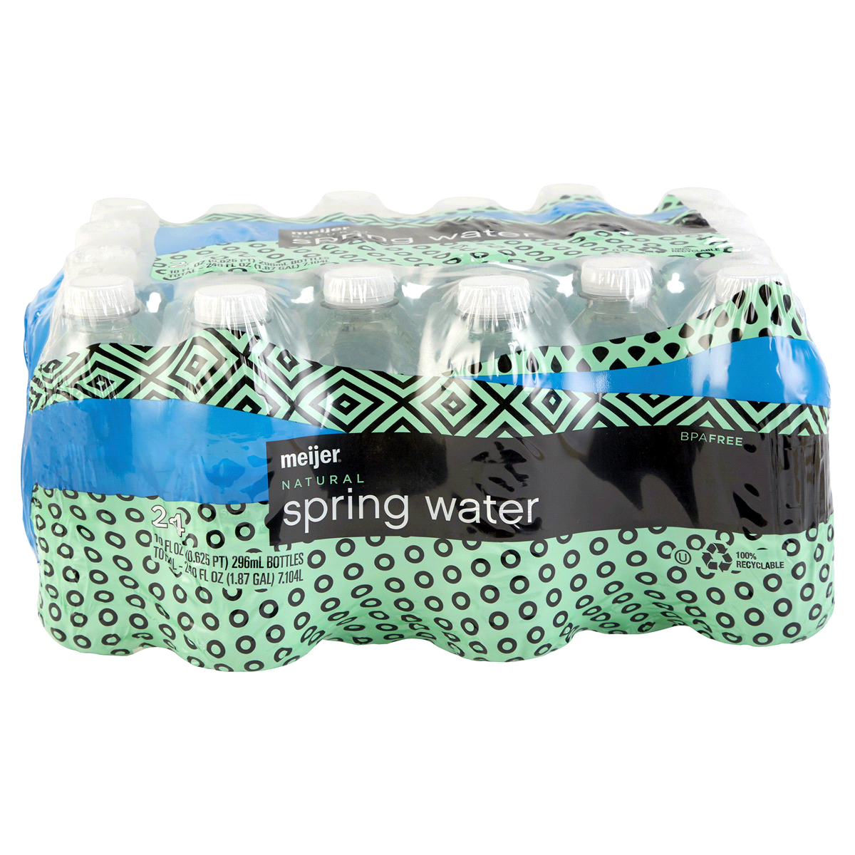 slide 1 of 6, Meijer Spring Water Bottles 24-Pack, 10 oz