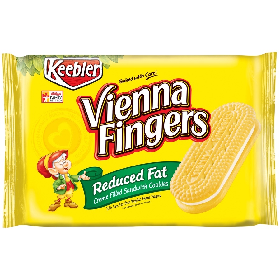 slide 1 of 4, Keebler Reduced Fat Vienna Fingers Cookies, 14.2 oz