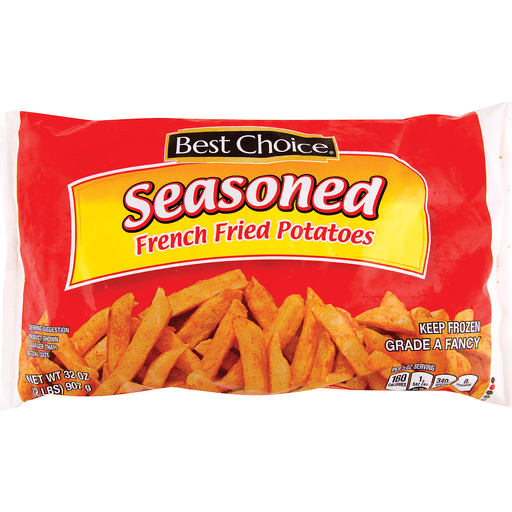 slide 1 of 1, Best Choice Frozen Seasoned French Fries, 32 oz