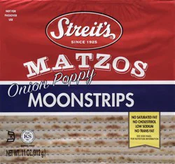 Streit's® moonstrips, onion & poppy matzos