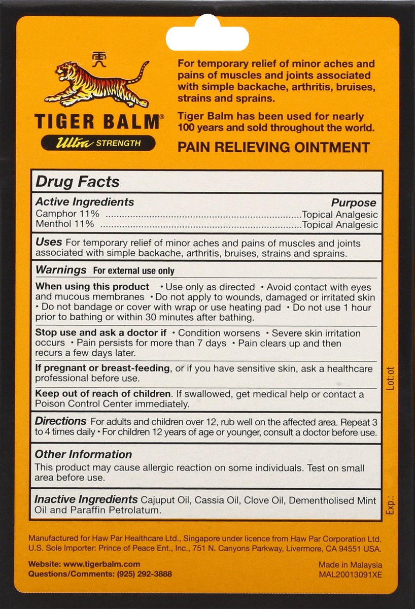 slide 4 of 9, Tiger Balm Sports Rub Ultra Strength Pain Relieving Ointment 1.7 oz, 1.7 oz