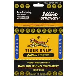 Tiger Balm Ultra Strength Pain Relieving Ointment 1.7 oz