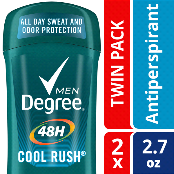 slide 1 of 1, Degree Original Protection Cool Rush Antiperspirant Deodorant, Twin Pack, 2.7 oz