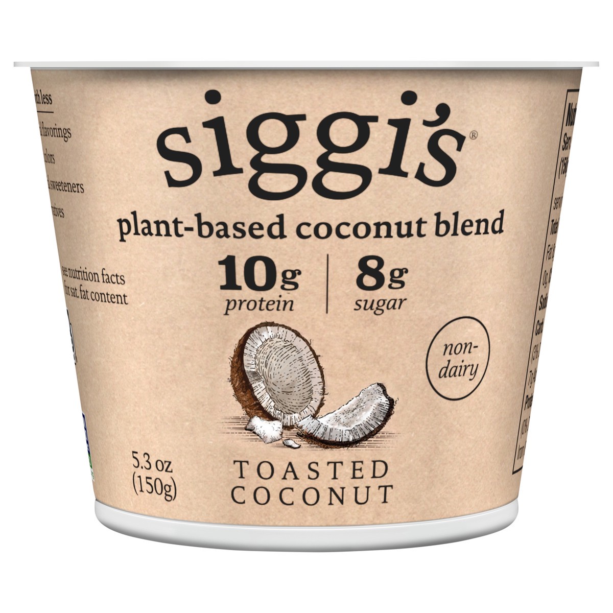 slide 1 of 7, Siggi's Non-Dairy Plant-Based Toasted Coconut Coconut Blend 5.3 oz, 5.3 oz