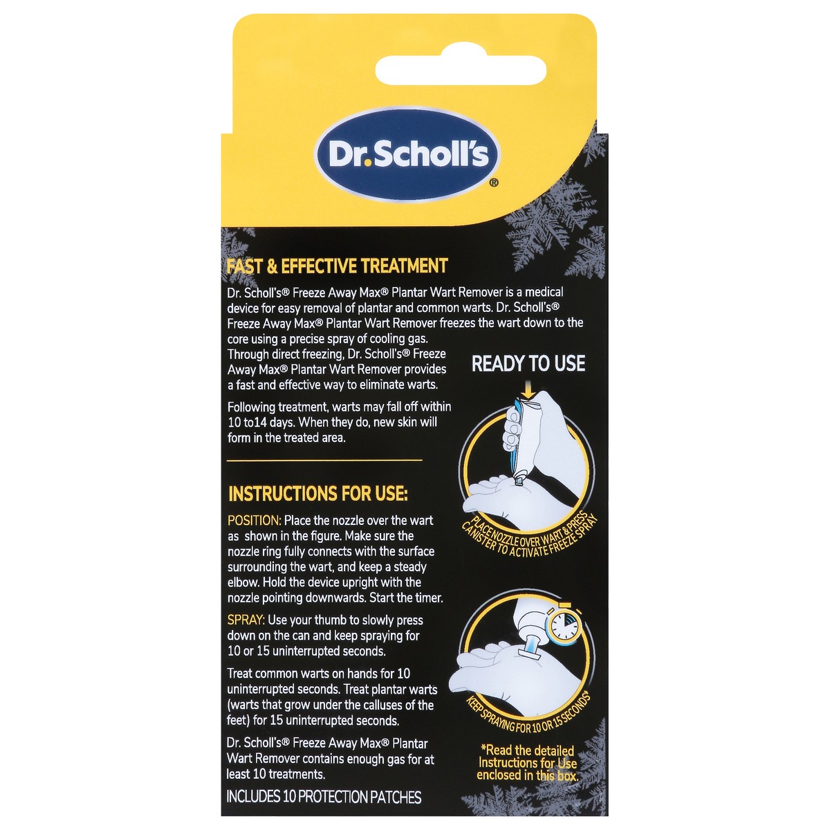 slide 7 of 13, Dr. Scholl's Freeze Away Max Precision Spray Plantar Wart Remover 10 ea, 10 ct