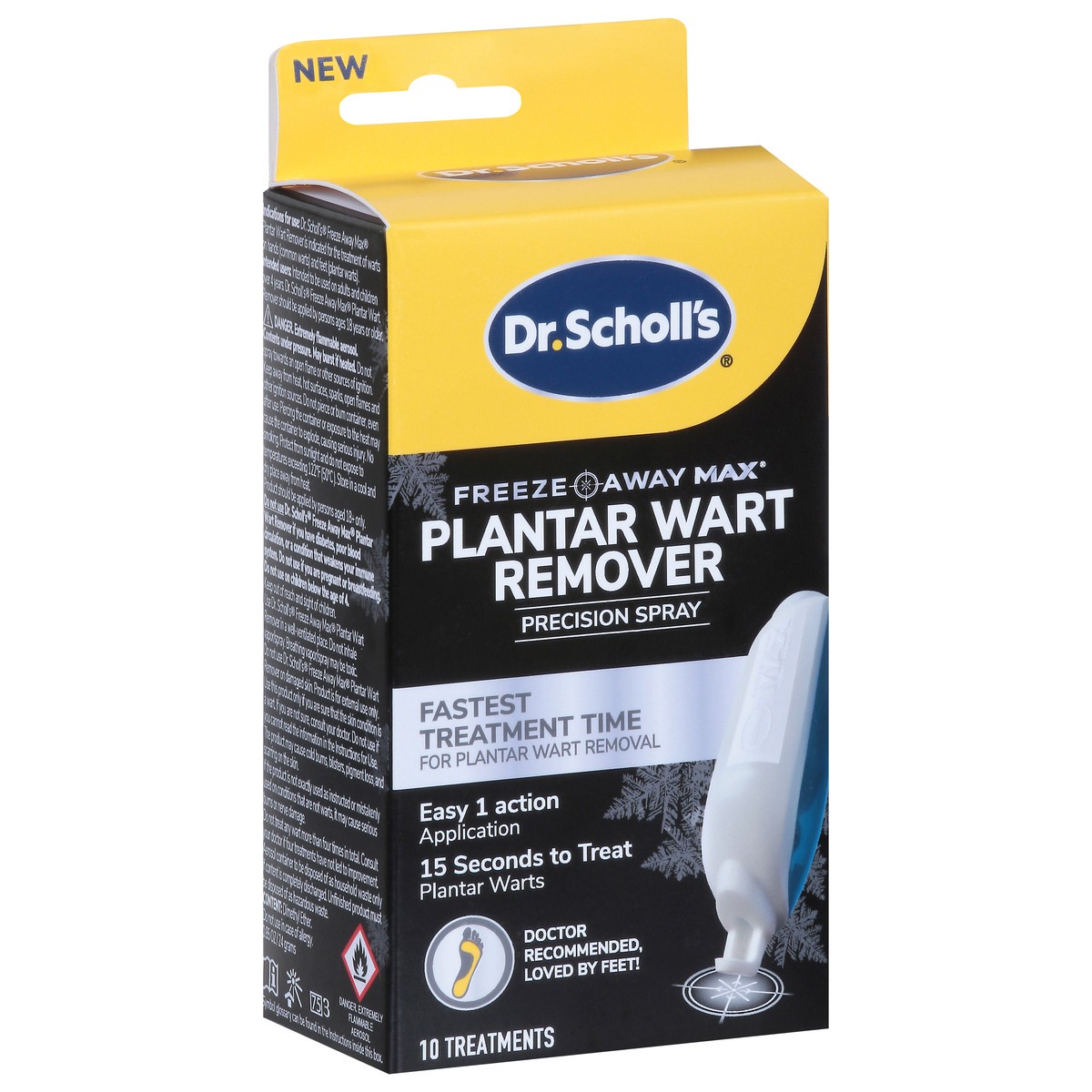 slide 2 of 13, Dr. Scholl's Freeze Away Max Precision Spray Plantar Wart Remover 10 ea, 10 ct