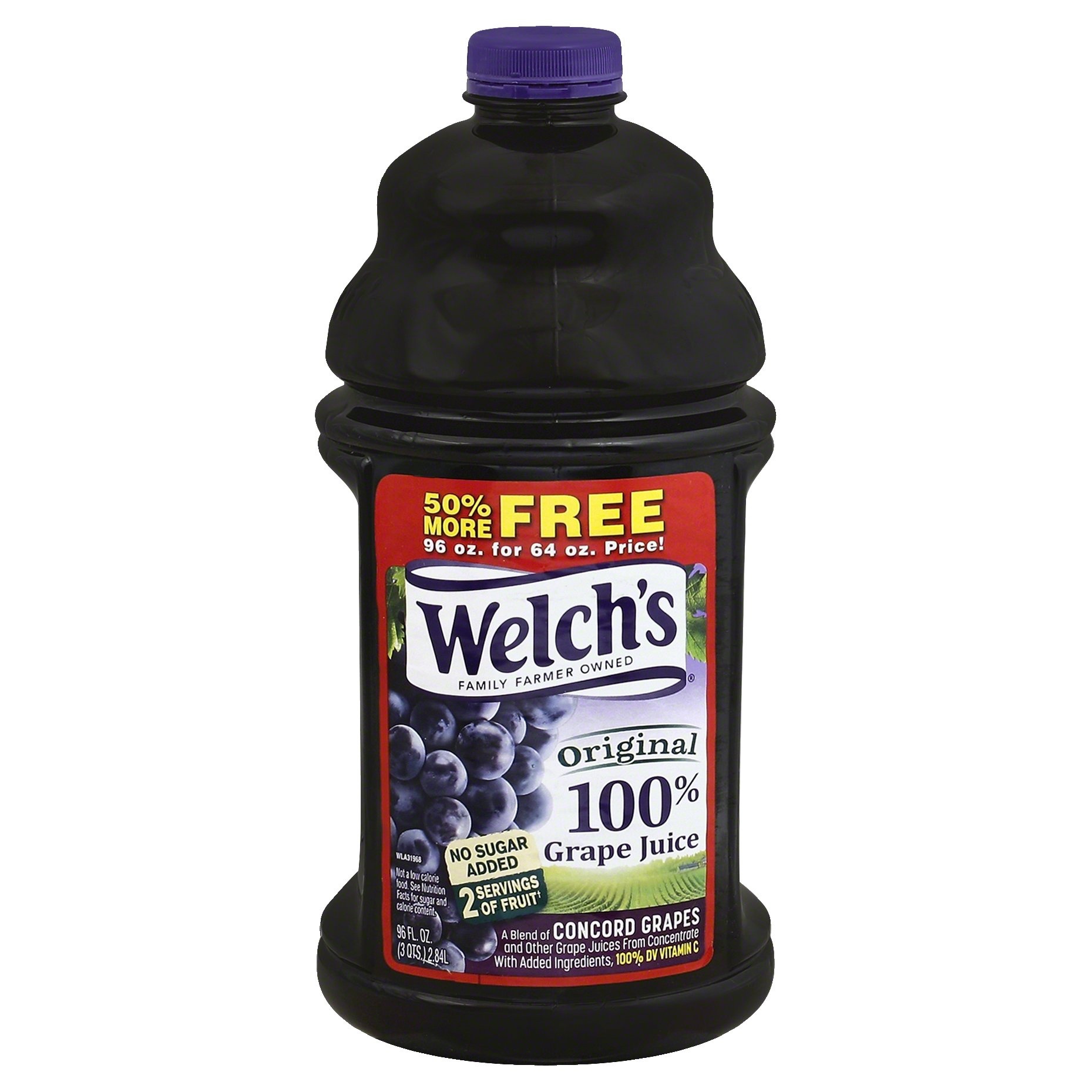 slide 1 of 1, Welch's Grape 100% Jce Bns, 96 fl oz