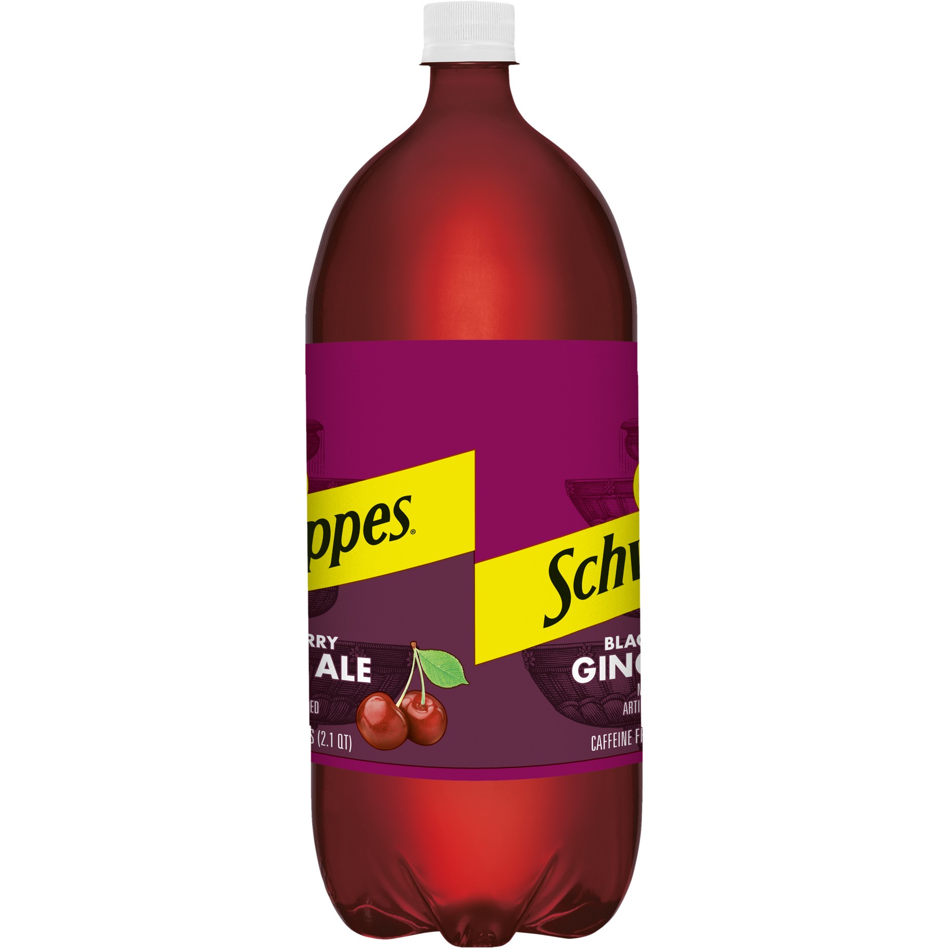 slide 2 of 3, Schweppes Black Cherry Ginger Ale 2 lt, 2 liter