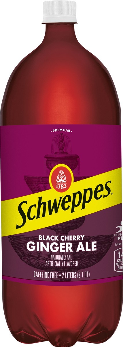 slide 1 of 3, Schweppes Black Cherry Ginger Ale 2 lt, 2 liter