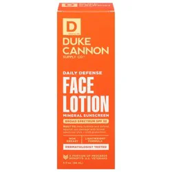 Duke Cannon Supply Co. Broad Spectrum SPF 32 Daily Defense Face Lotion 3 fl oz