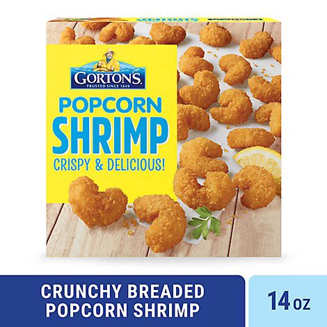 slide 1 of 1, Gorton's Crunchy Breaded Popcorn Shrimp - 14 Oz, 14 oz