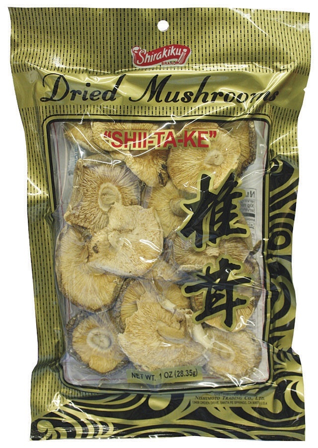 slide 1 of 1, Shirakiku ShIItake Dried Mushrooms, 1 oz