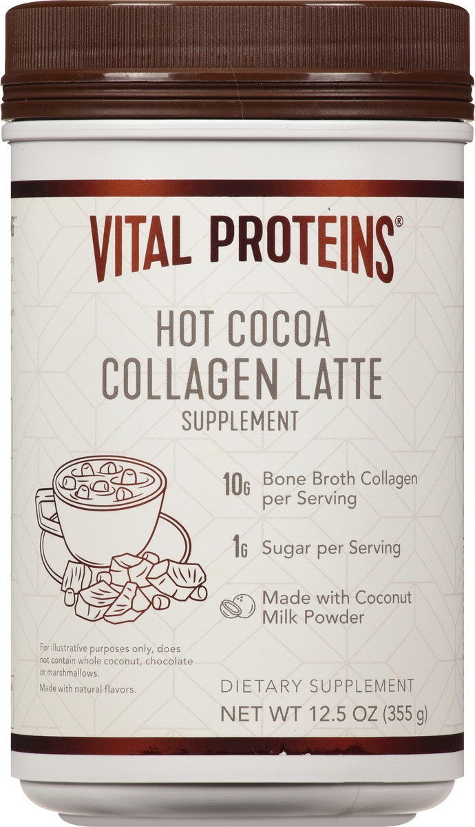 slide 6 of 13, Vital Proteins Hot Cocoa Collagen Latte Supplement 12.5 oz, 12.5 oz