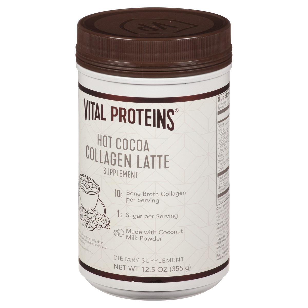 slide 7 of 13, Vital Proteins Hot Cocoa Collagen Latte Supplement 12.5 oz, 12.5 oz