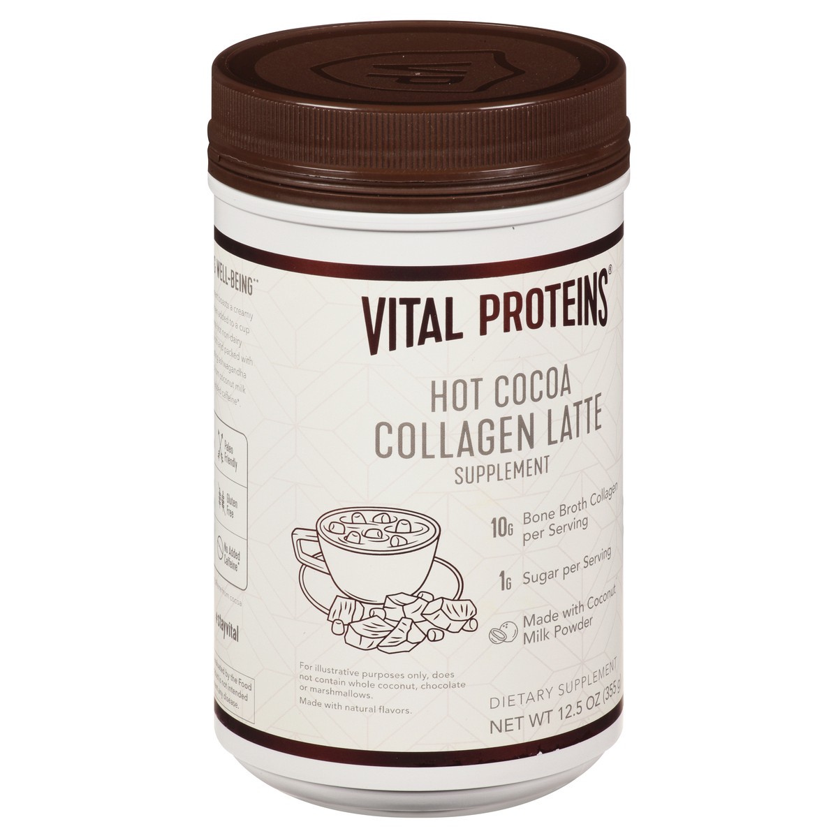 slide 11 of 13, Vital Proteins Hot Cocoa Collagen Latte Supplement 12.5 oz, 12.5 oz