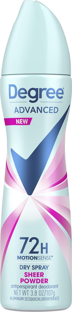 slide 1 of 4, Degree Antiperspirant Deodorant Dry Spray Sheer Powder 3.8 oz, 3.8 oz