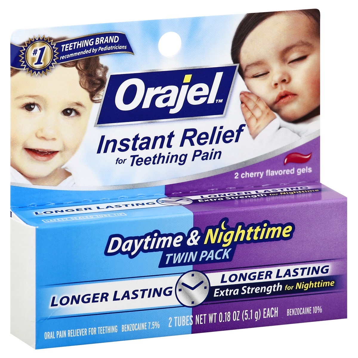 slide 3 of 8, Orajel Baby Orajel Naturals Daytime/Nighttime Teething Gel, 2 ct