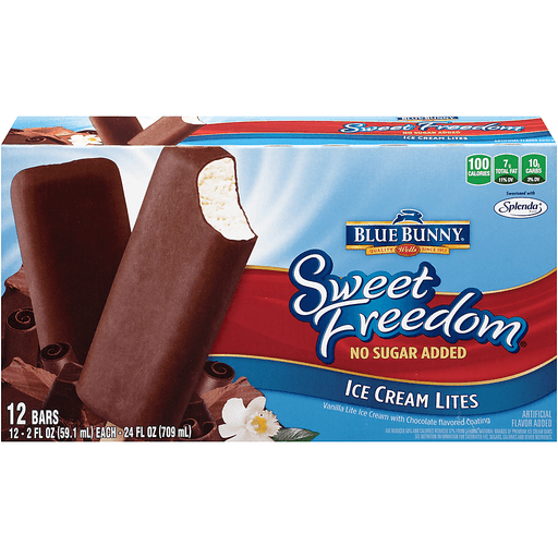 slide 1 of 1, Blue Bunny Sweet Freedom Ice Cream Lites Bars, 24 fl oz