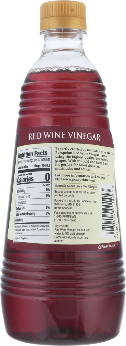 slide 10 of 11, Pompeian Red Wine Vinegar, 32 fl oz