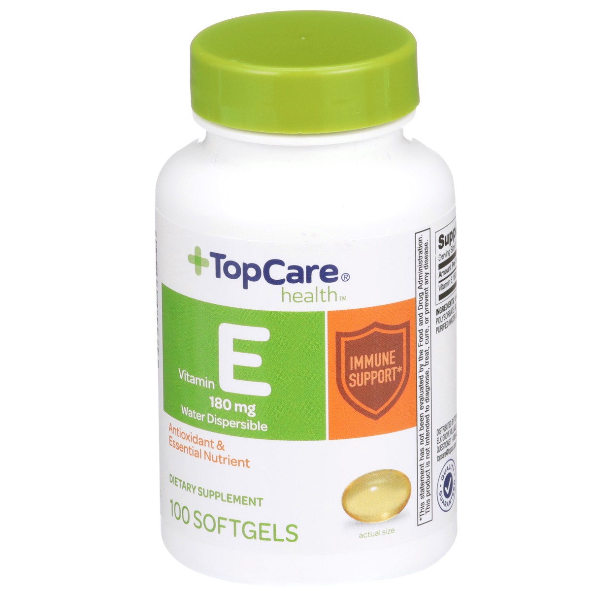 slide 3 of 8, TopCare Vitamin E Pure Dl Alpha Water D, 100 ct