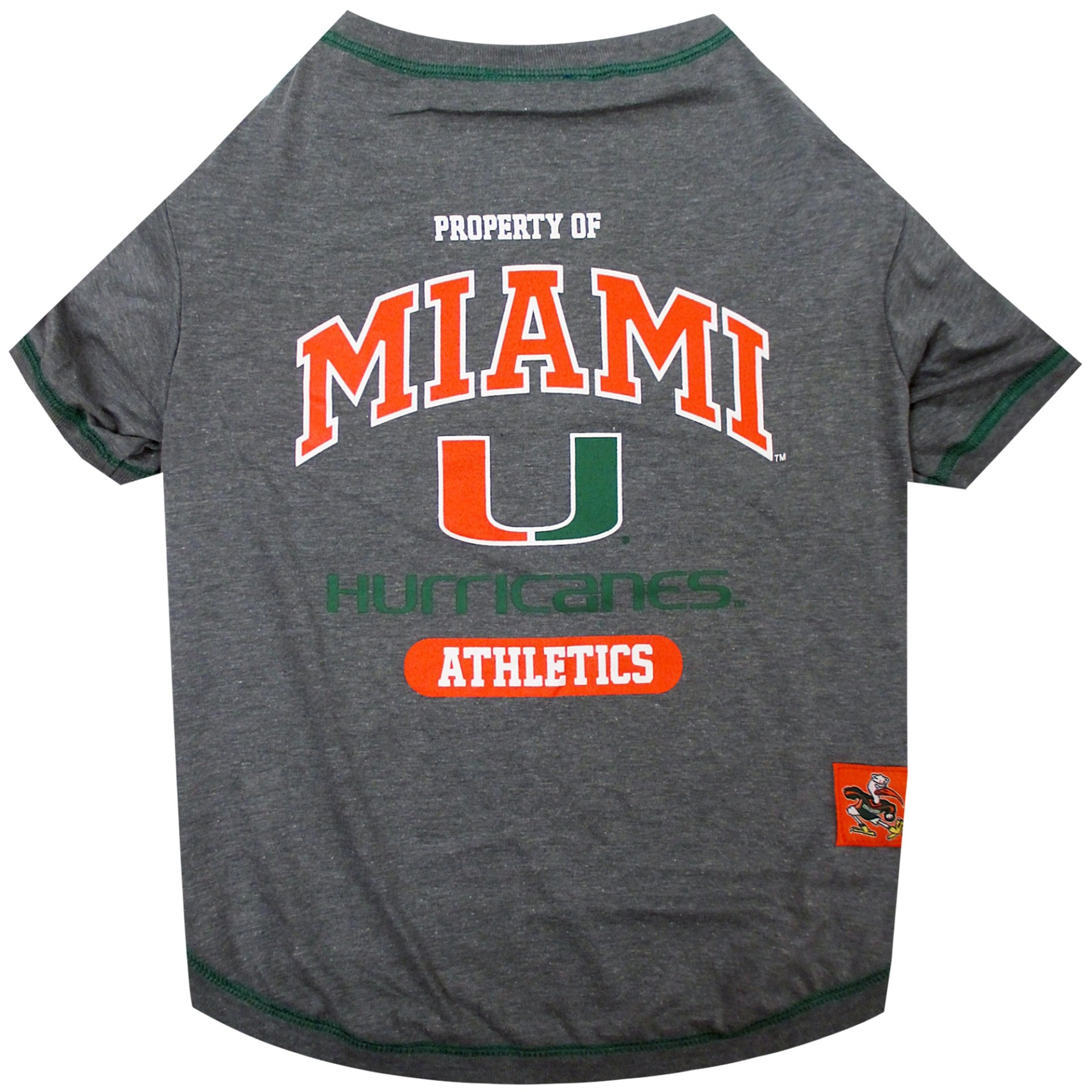 slide 1 of 1, Pets First Miami Hurricanes T-Shirt, MED