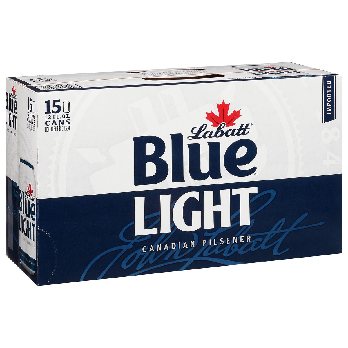 slide 2 of 11, Labatt Blue Imported Canadian Pilsener Light Beer 15 - 12 fl oz Cans, 15 ct; 12 oz