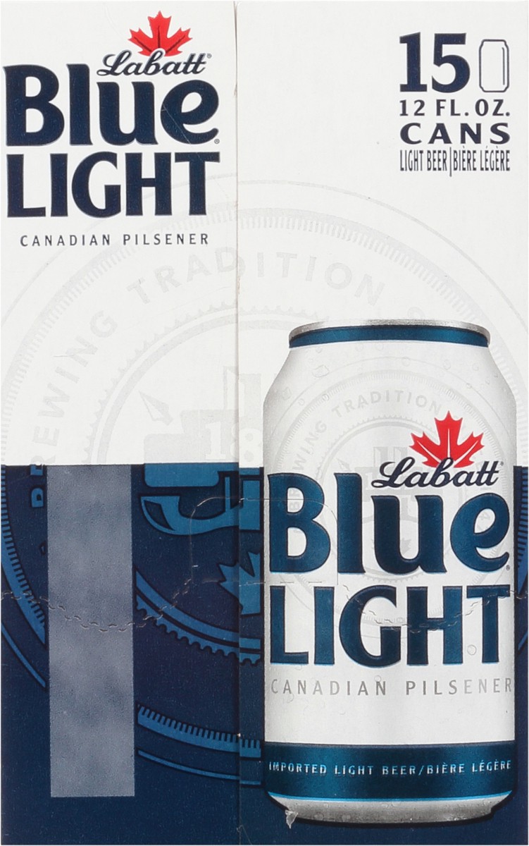 slide 4 of 11, Labatt Blue Imported Canadian Pilsener Light Beer 15 - 12 fl oz Cans, 15 ct; 12 oz