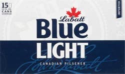Labatt Blue Light Canadian Pilsener Beer - 15pk/12oz Cans