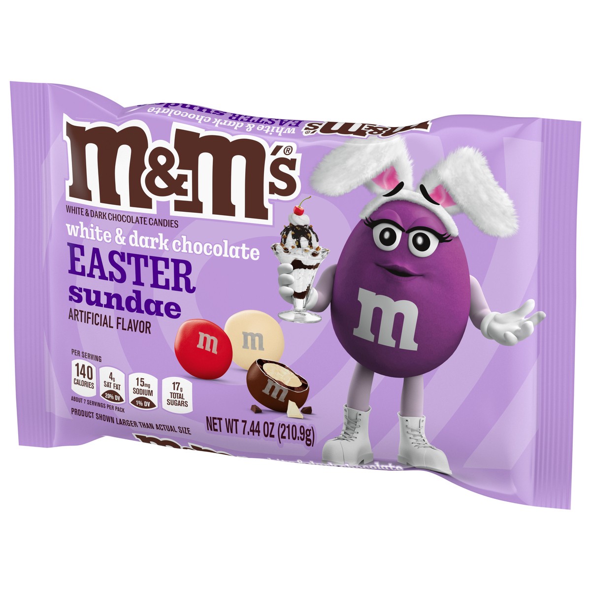 slide 9 of 12, M&M's Easter Sundae White Chocolate & Dark Chocolate Easter Candy, 7.44 Oz. Bag, 7.44 oz