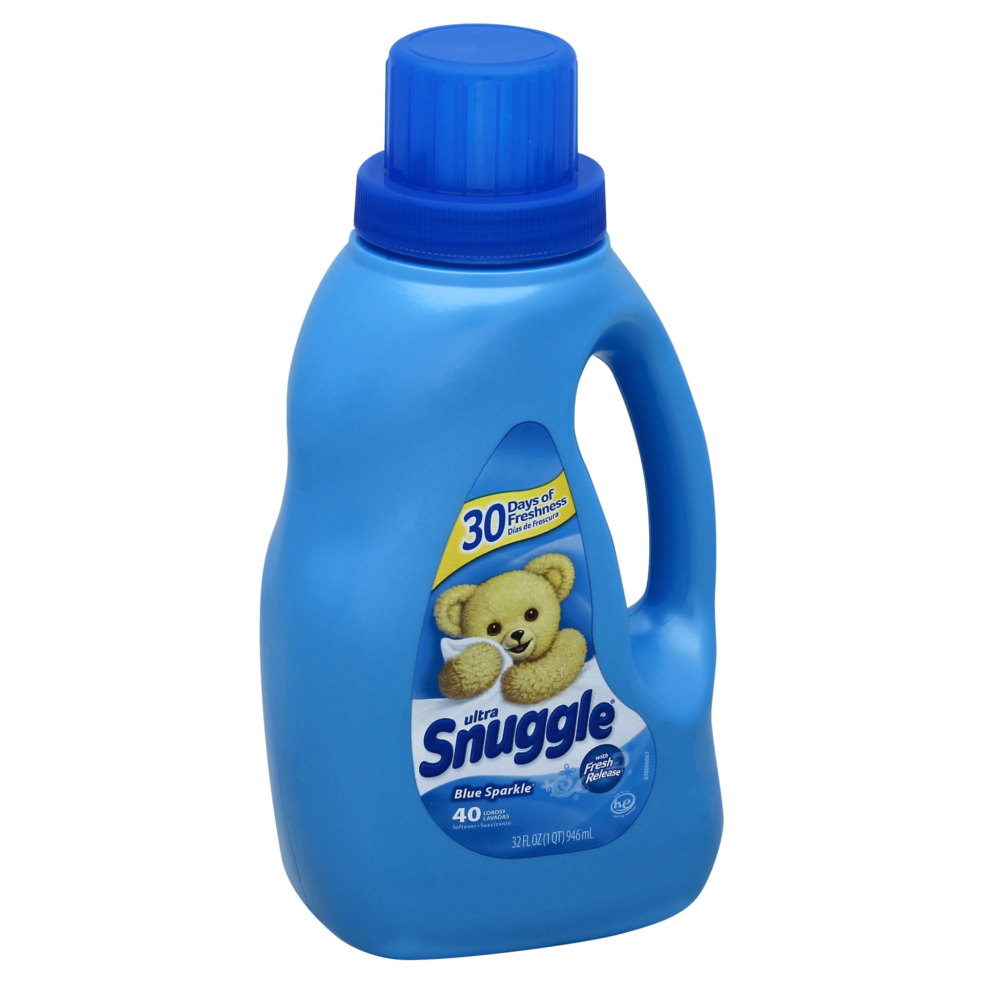 slide 1 of 1, Snuggle Ultra Blue Sparkle Liquid Fabric Softener, 32 fl oz