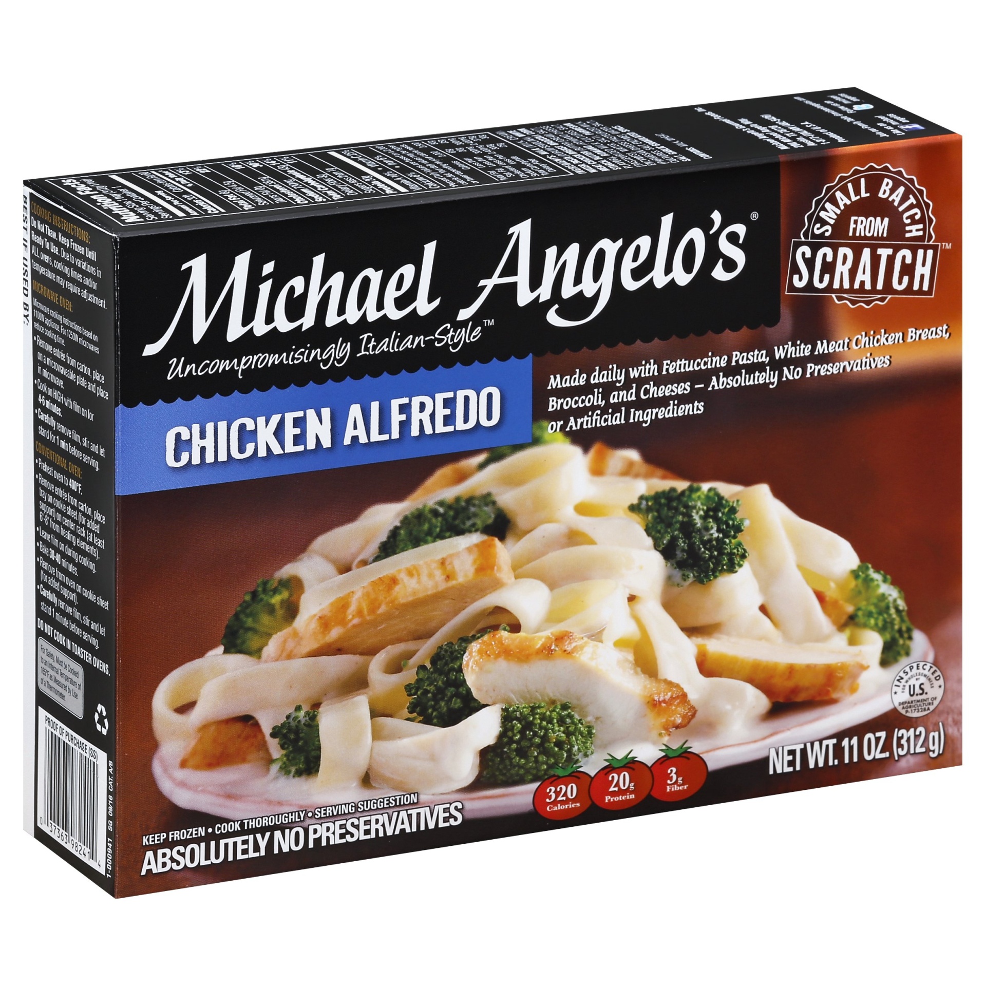 slide 1 of 8, Michael Angelo's Chicken Alfredo, 11 oz